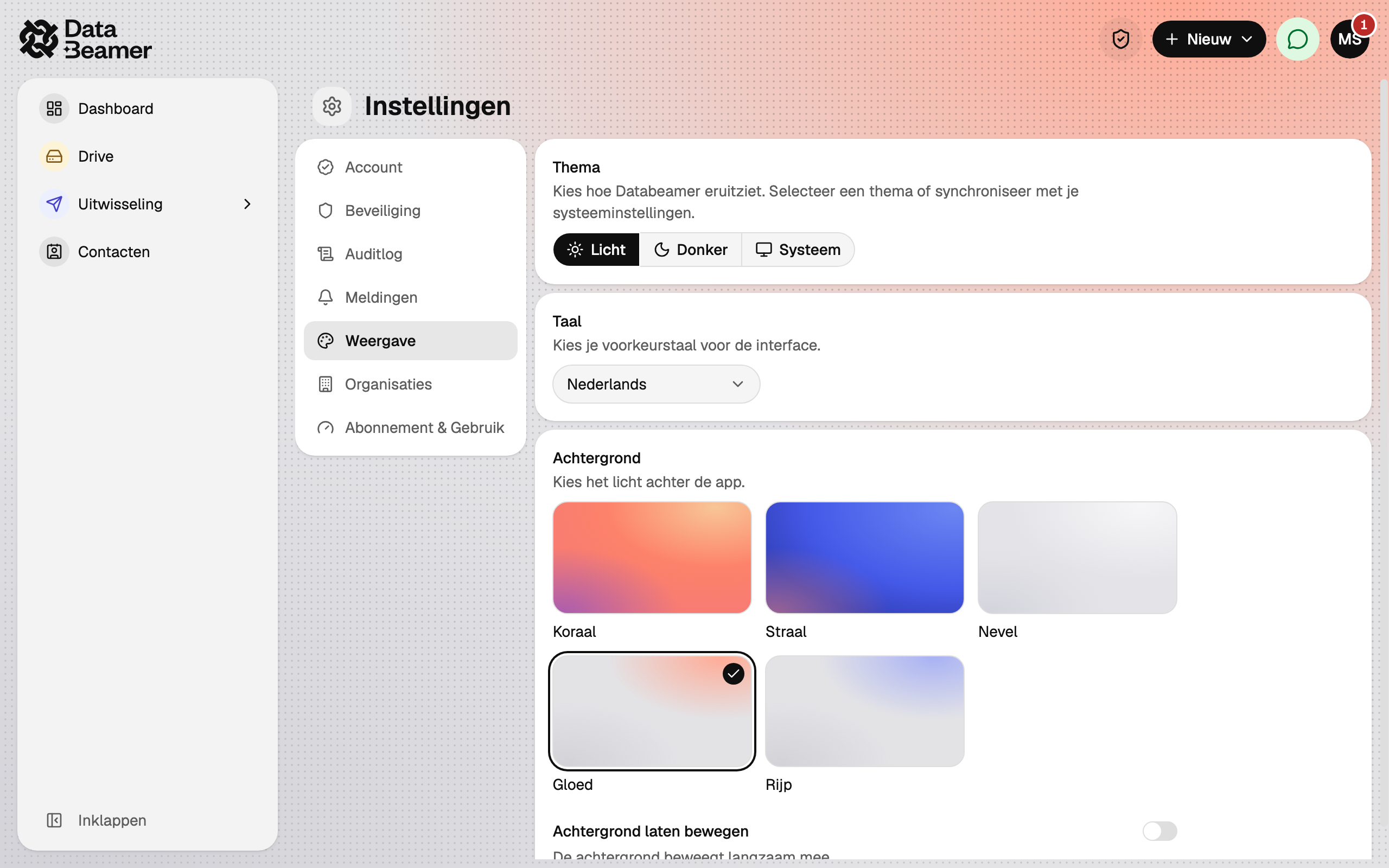 Instellingen › Weergave